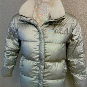 Stylish Kids Puffer Jacket - Silver